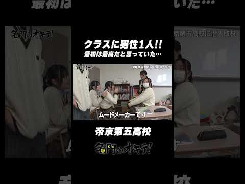【最高かよ😍】クラスに男子1人だと！？😤 #帝京第五高校 #shorts #名門のオキテ
