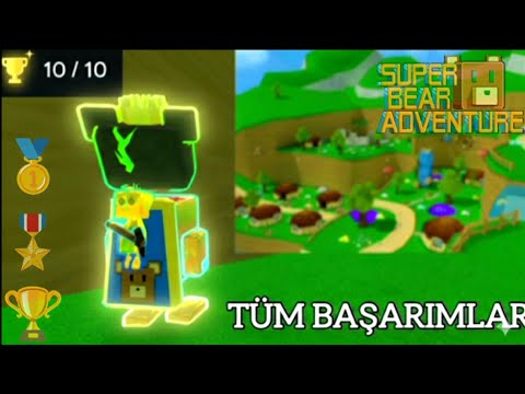 TÜM BAŞARIMLARI ALDIM! (1%) Super bear adventure