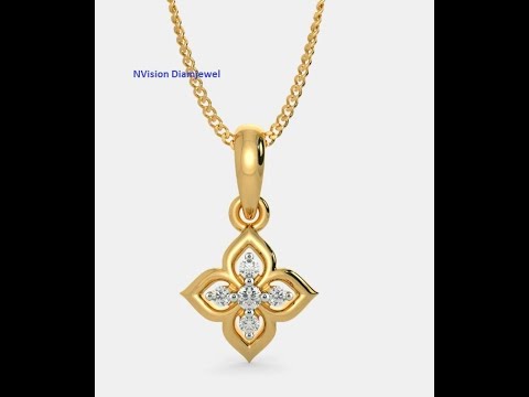 Round Real Diamonds Kids Diamond Pendent, Pendant