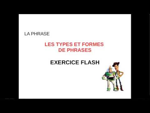 Exercice flash : types et formes de phrases