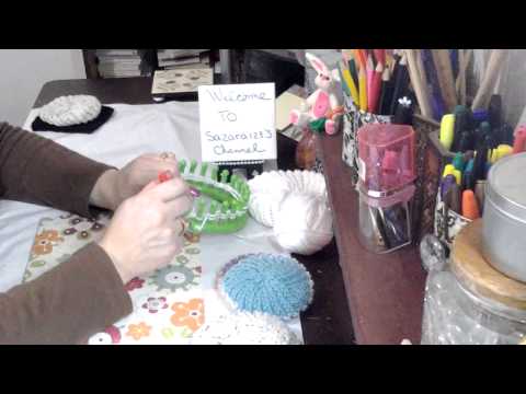 Beginners knitting loom make a dishcloth