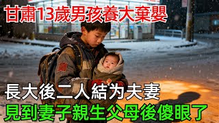 甘肅13歲男孩養大棄嬰，長大後二人結爲夫妻，見到妻子親生父母後傻眼了!#情感#故事#奇聞#社會#倫理#男頻