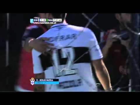 Gol de Mazzola. Gimnasia LP 1 - San Martín 0. Liguilla Pre Sudamericana 2015. FPT