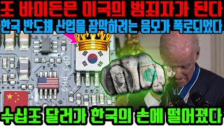 조 바이든은 미국의 범죄자가 된다 | 한국 반도체 산업을 장악하려는 음모가 폭로되었다 | 수십조 달러가 한국의 손에 떨어졌다