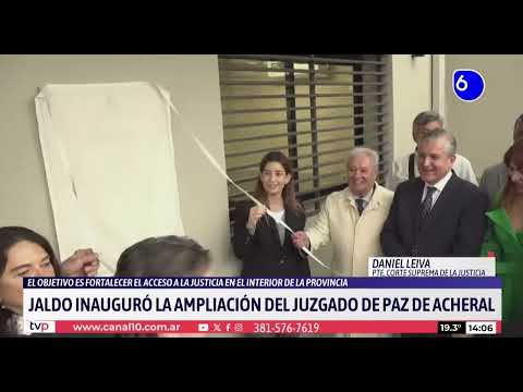 Jaldo inauguró una obra clave en acheral