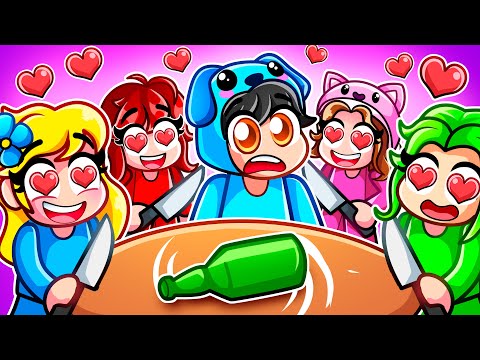 I Played Spin The Bottle With MY CRAZY FAN GIRLS... (Roblox Snapchat)