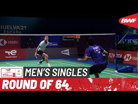 TotalEnergies BWF World Championships 2021 | Sai Praneeth B. (IND) [14] vs Mark Caljouw (NED) | R64