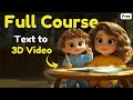 FREE AI Tools To Turn Text Into 3D Animated Video Step By Step Full Course