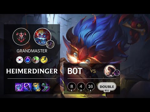 Heimerdinger Bot vs Samira - KR Grandmaster Patch 10.25b