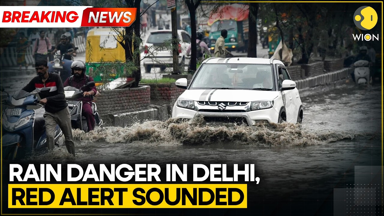 Parts of Delhi on Red Alert: IMD Warns of Heavy Rain, Lightning | WION BREAKING