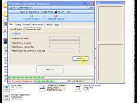 Universal ADSL Routers Configuration Tool - Automatically Router/Modem detecting function