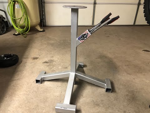 DIY  @dirtbiketv1  dirt bike tire changing stand. A tool every dirt biker needs!