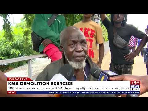 500 structures pulled down as KMA clears illegally occupied lands at Asafo BB.