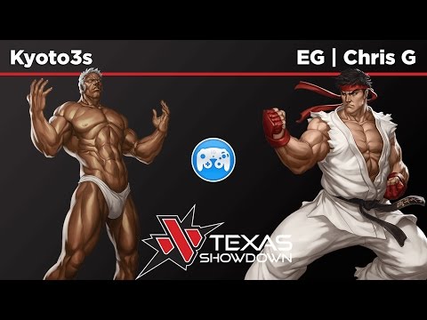 Texas Showdown 2017 3rd Strike - Kyoto3s (Urien) vs. EG | Chris G (Ryu) - Losers Quarters