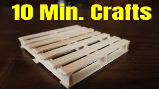 How To Make A Mini Wooden Pallet ( Popsicle Stick Coaster )