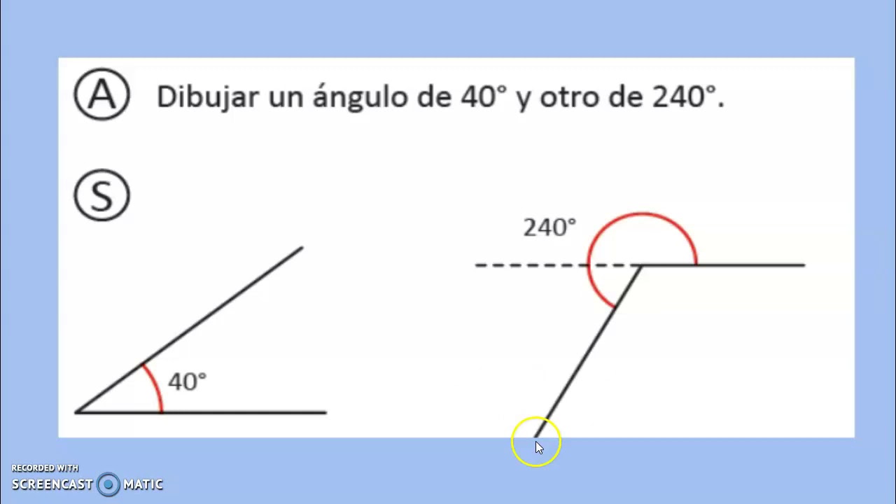 4º Grado Unidad 2 Clase: 1.5 Dibujo de ángulos utilizando el