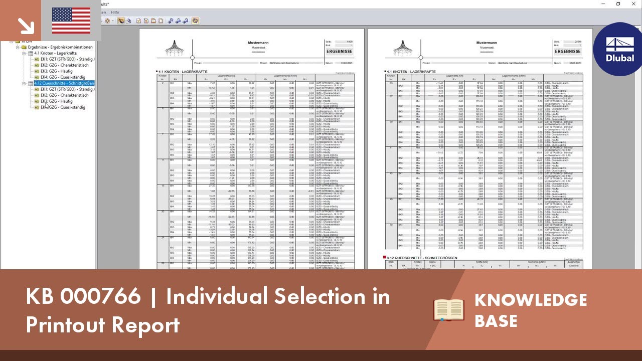 KB 000766 | Individual Selection in Printout Report