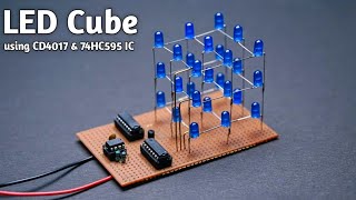 Download lagu Make a LED Cube without Arduino 🚫 | using CD4017, 74HC595, NE555 IC mp3