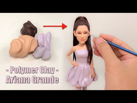 polymer clay sculpture ariana grande by clay artisan jay