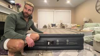 iDOO King Size Air Mattress with Built in Pump, 18" Raised Comfort Blow up Mattress King, Upgraded