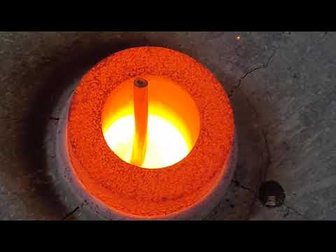 Induction based copper melting 1 kg. in 3 phase furnace