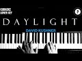 David Kushner - Daylight Karaoke LOWER KEY Slowed Acoustic Piano Instrumental Cover