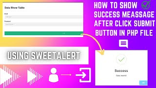 Download the video "How to show success message on form submit using sweet alert in php"