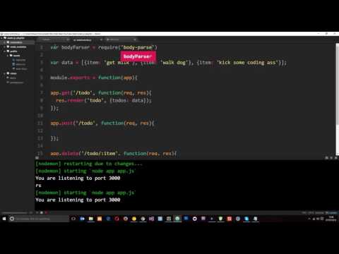 Node JS Tutorial for Beginners 34 Making a To do App part 4
