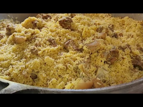 Chicken and rice with pork shank and rice for 150 people, it was simply delicious!