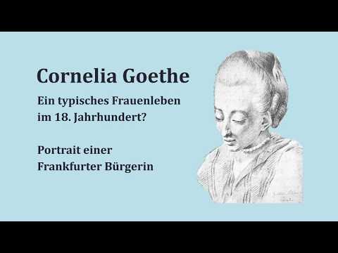 Vortrag von Dr. Gerlinde Kraus: Cornelia Goethe - Ein typisches Frauenleben im 18. Jahrhundert?