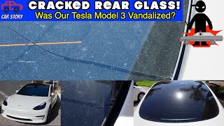 Broken Rear Glass On Our 2022 Tesla Model 3 - Was this VANDALISM?