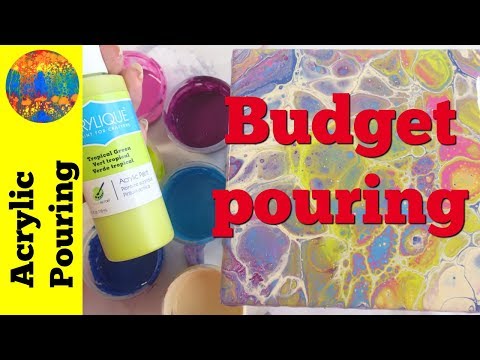 Acrylic Pouring on a Budget With Cheap Paints