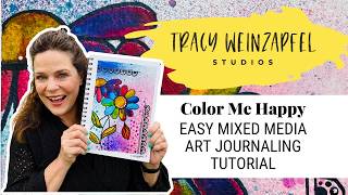 Create Colorful Rainbow Flowers with Distress Oxide Sprays & Watercolor