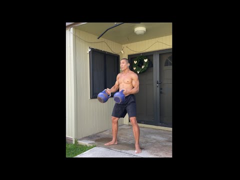 Day 220 FitPro Hawaii Workout-Double 20 kg. Kettlebell C&J + Snatch-December 20, 2020 12:10 pm