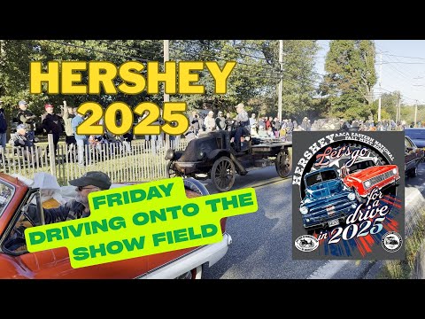 2025 Hershey AACA Fall Meet - Friday - Cars Driving Onto The Show Field
