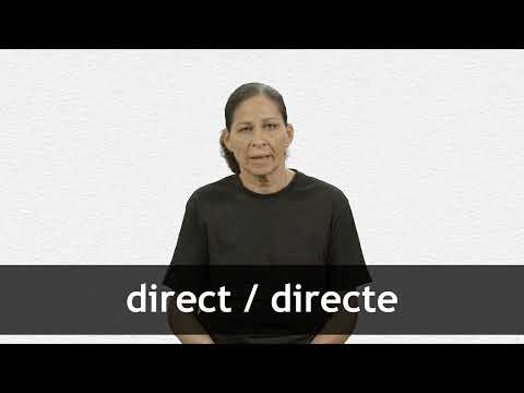 Directe English Translation of “DIRECT” | Collins French-English Dictionary