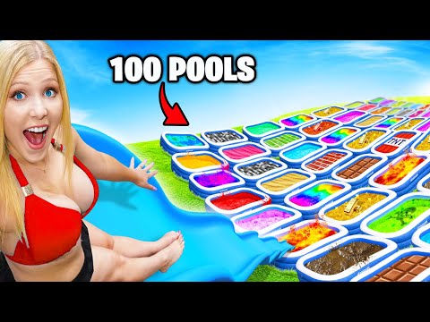 100 Mystery Pools but Only One Lets You Escape...