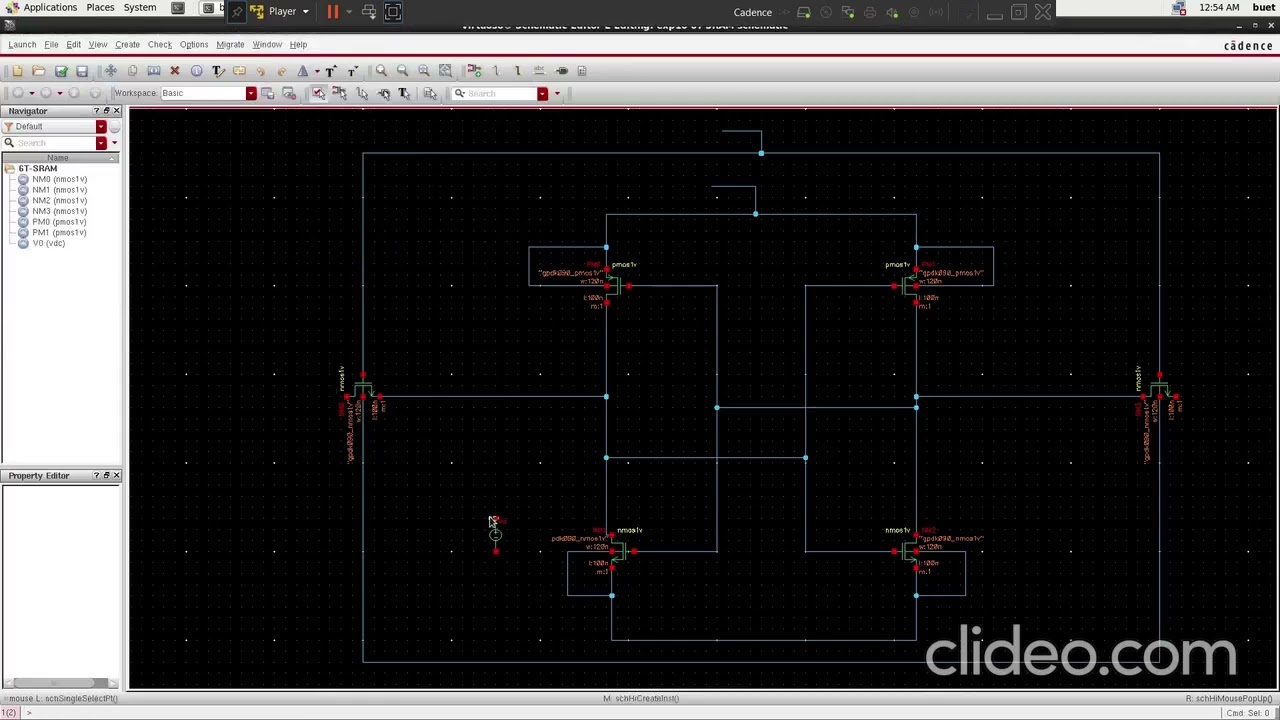Experiment 10: 6T SRAM with read/write operation Cadence Virtuoso