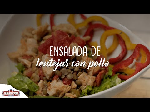 Ensalada de lentejas con pollo