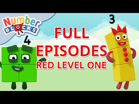 @Numberblocks- Red Level One | Full Episodes 4-6 | #HomeSchooling | Learn to Count #WithMe