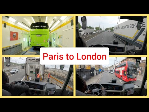 Paris to London by bus, entire journey 4K