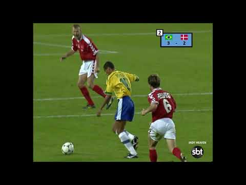 Copa 98 SBT Silvio Luiz | Rivaldo desempata Brasil 3 x 2 Dinamarca Quartas de Final