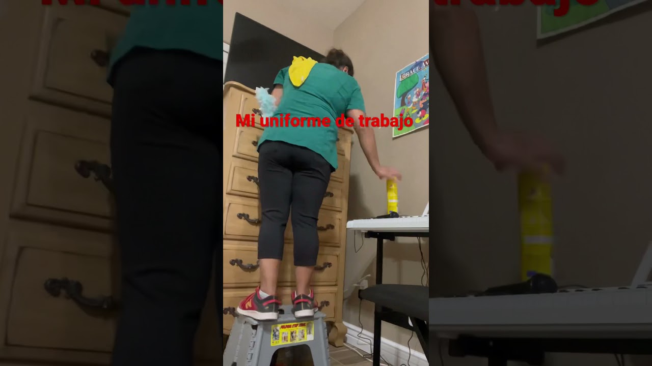 Mi uniforme de trabajo muy cómoda en la #limpieza de casas #house Cleaning 🏠
