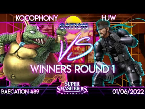 Baecation #89 Winners Round 1 - Kocophony (King K Rool) Vs. HJW (Snake) - SSBU Tournament