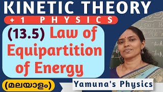 (13.5): LAW OF EQUIPARTITION OF ENERGY : CLASS 11 PHYSICS: CHAPTER 13: ( മലയാളം)