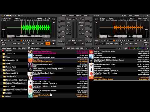 PCDJ DEX 3 DJ Software - Creating Playlists Using The SideList