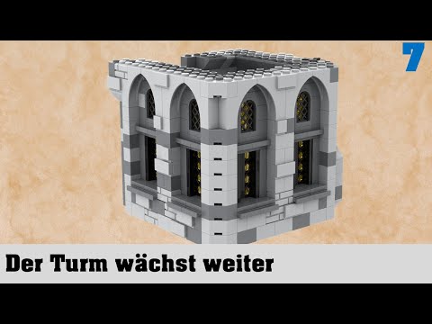 #7 Continuing with the corner tower - BUILDING A CASTLE WITH LEGO AND OTHER BRICKS