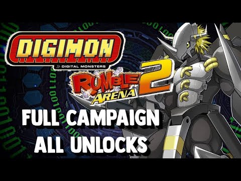 Digimon Rumble Arena 2 100% Unlocks & Full Campaign | All Digimon & Stages Unlocked