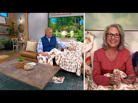 Berkshire Blanket Super Oversized 60x80 Harvest & Halloween Throw on QVC