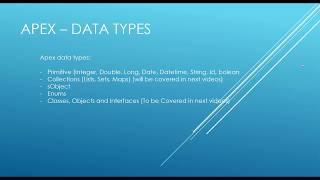 Salesforce Apex Tutorial: Data Types